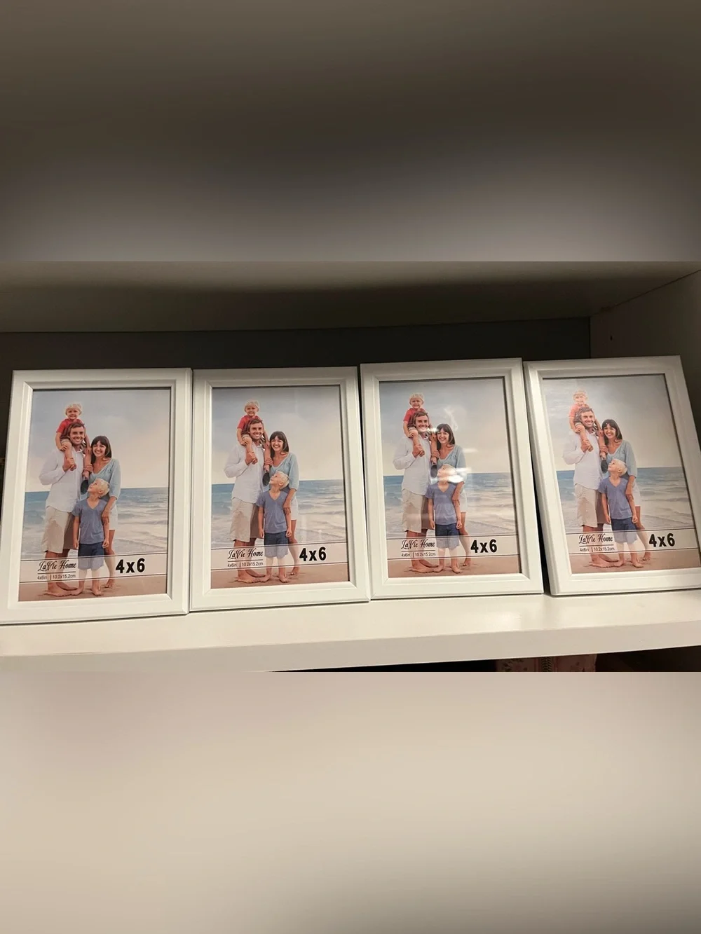 White 4x6 Photo Frames- Set of 4